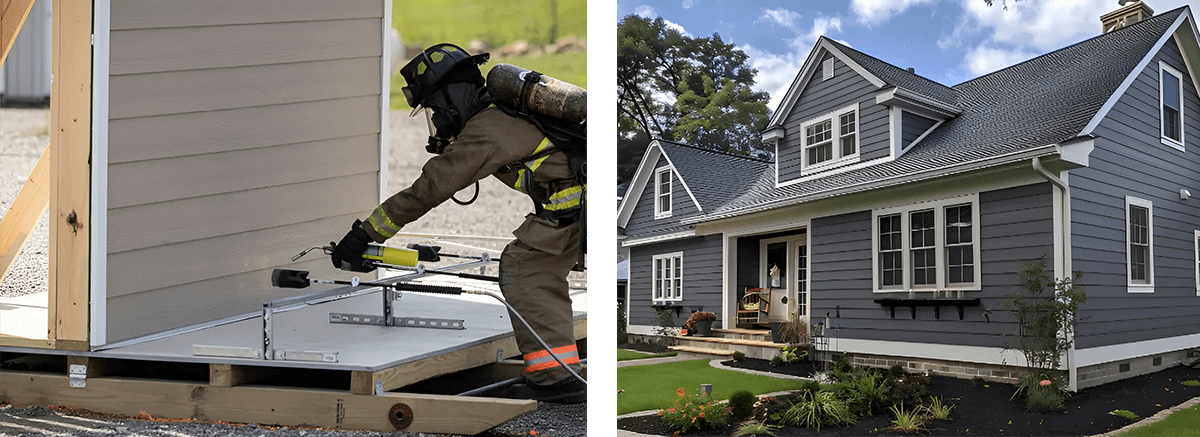 Firefighter with House